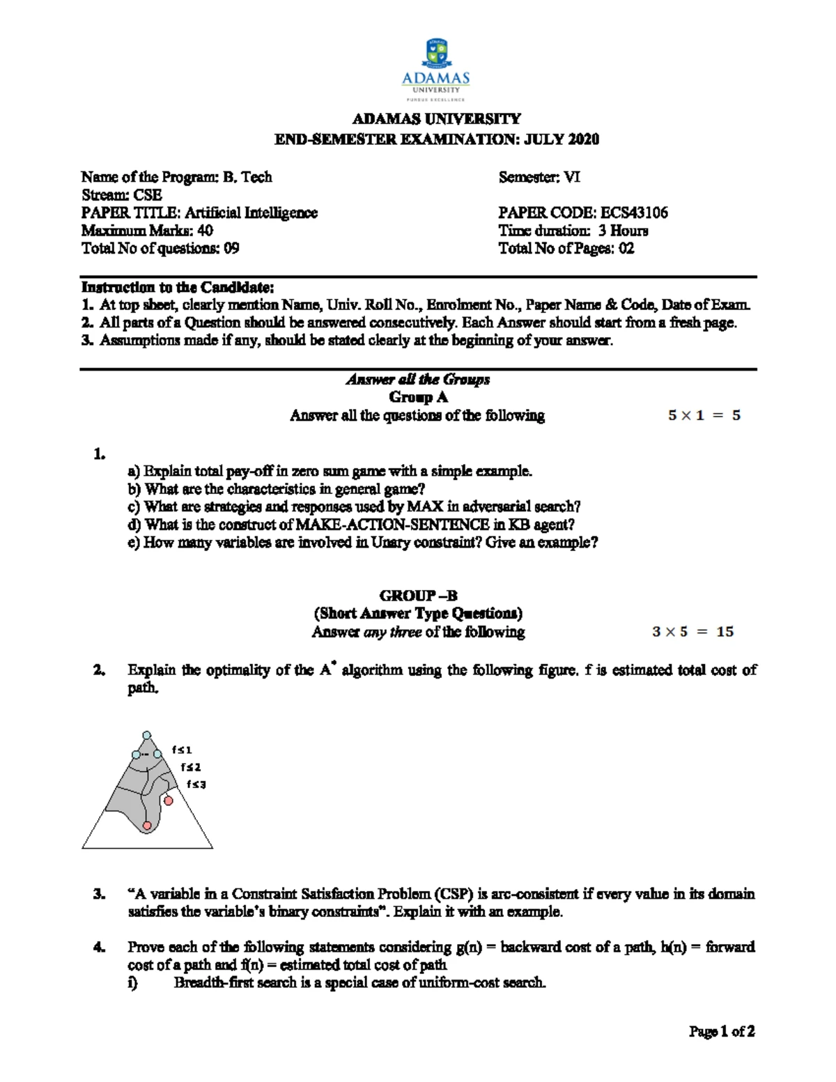 Software Engineering - These are PYQs of the named subject - ADAMAS ...