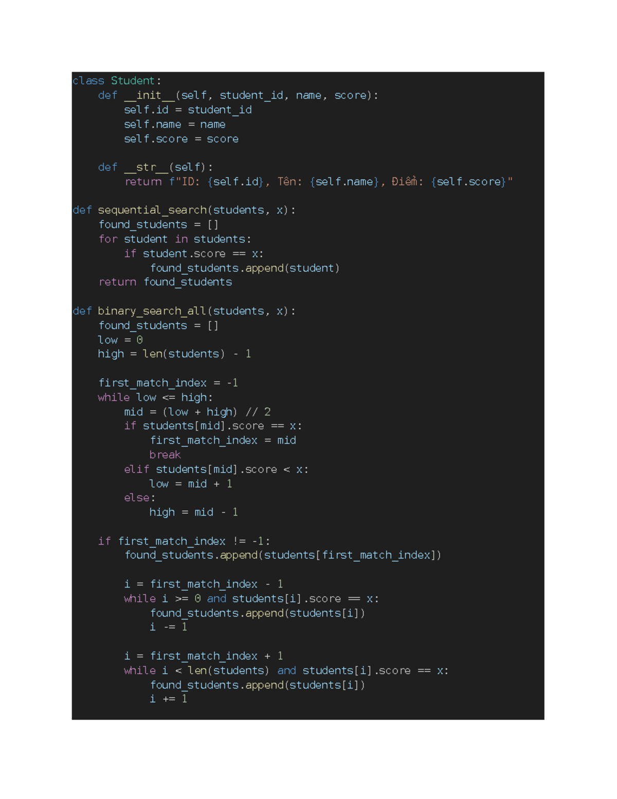 Python Class Student: Search Algorithms Implementation - Studocu
