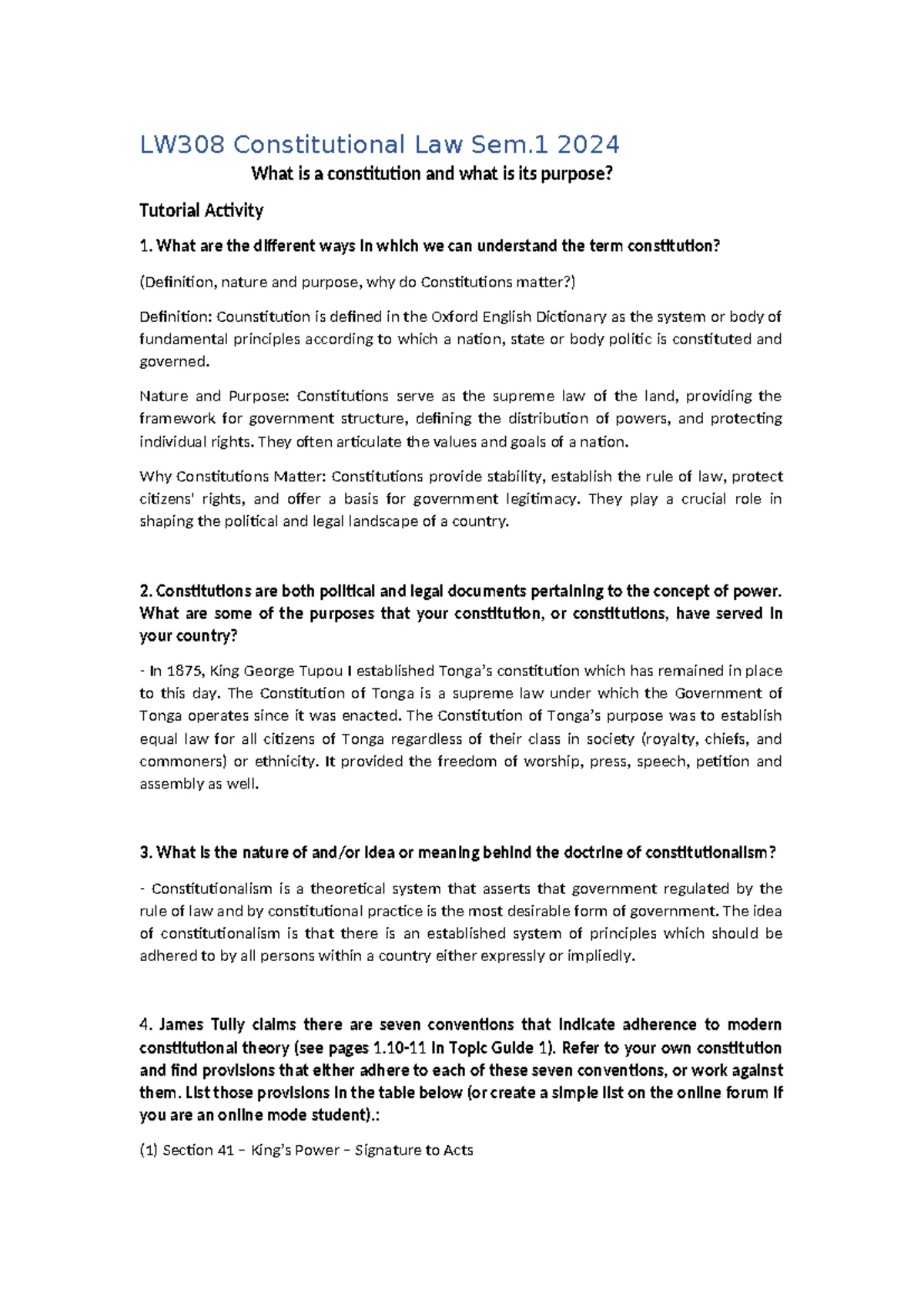 LW308 DF 3 - Week 3 Activities on Constitutional Law Topics - Studocu