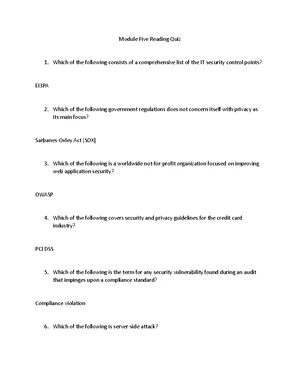 CYB 240 Reading Quiz Five - Module Five Reading Quiz Which of the ...