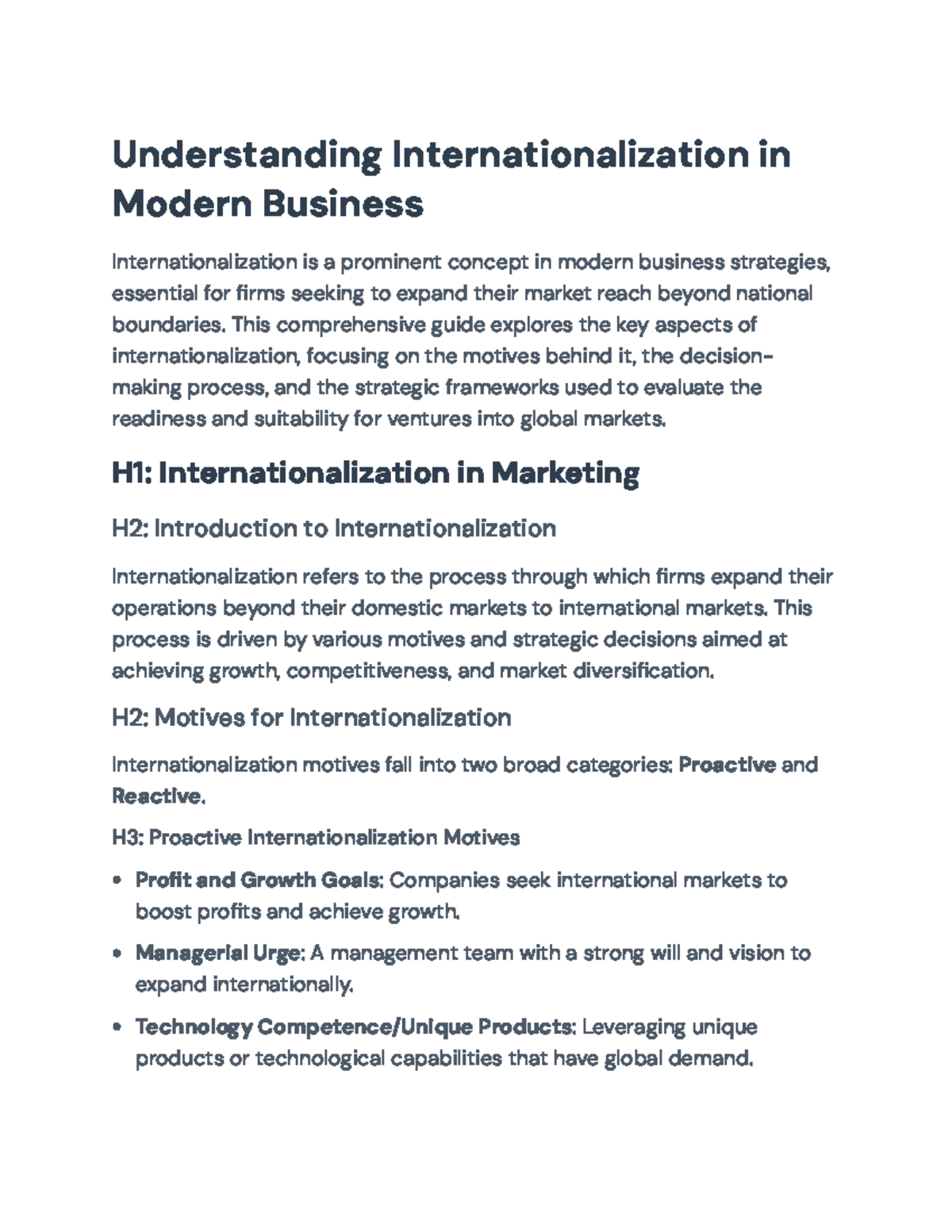 Internationalization Strategies in Modern Business: A Comprehensive ...