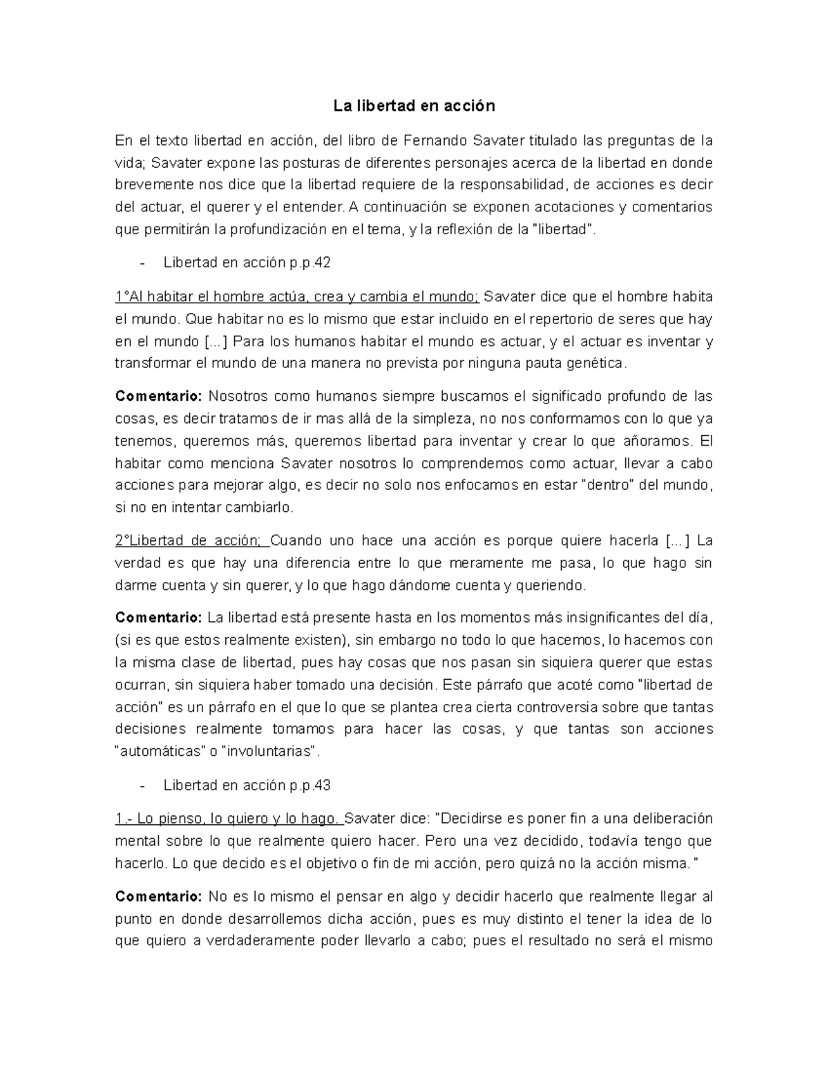 Libertad en Acción: Reflexiones sobre la Libertad y Responsabilidad ...