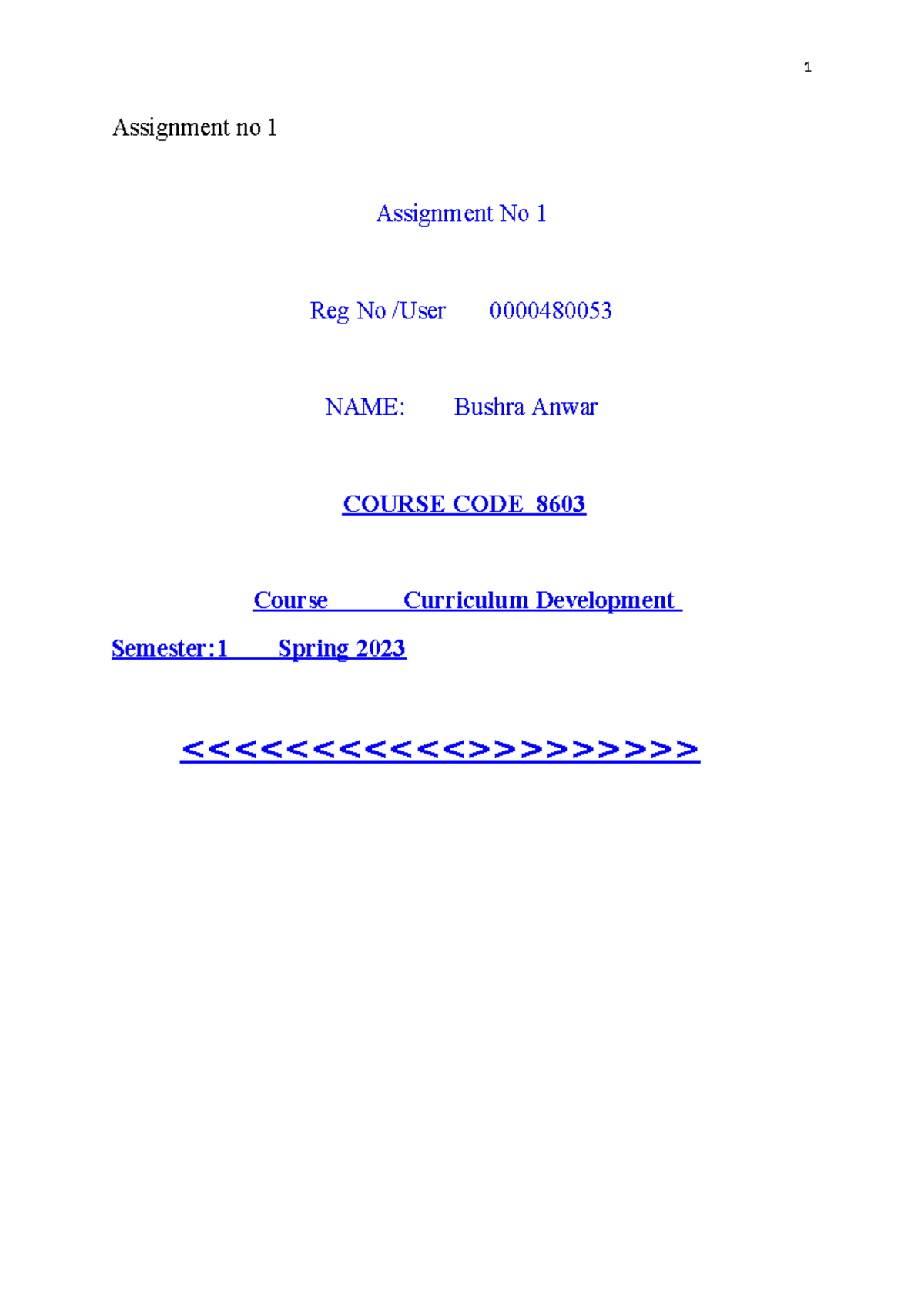 **Course 8603: Assignment 1 - Project Management Models & Curriculum ...