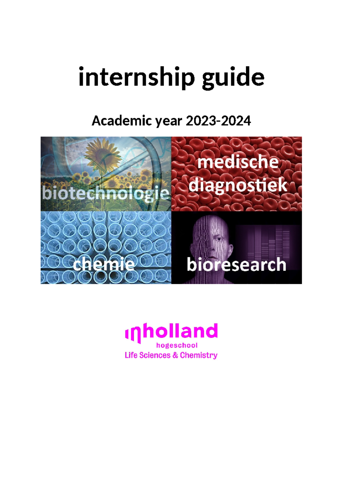 Internship Guide for Inholland Life Sciences & Chemistry LSC 2023-2024 ...