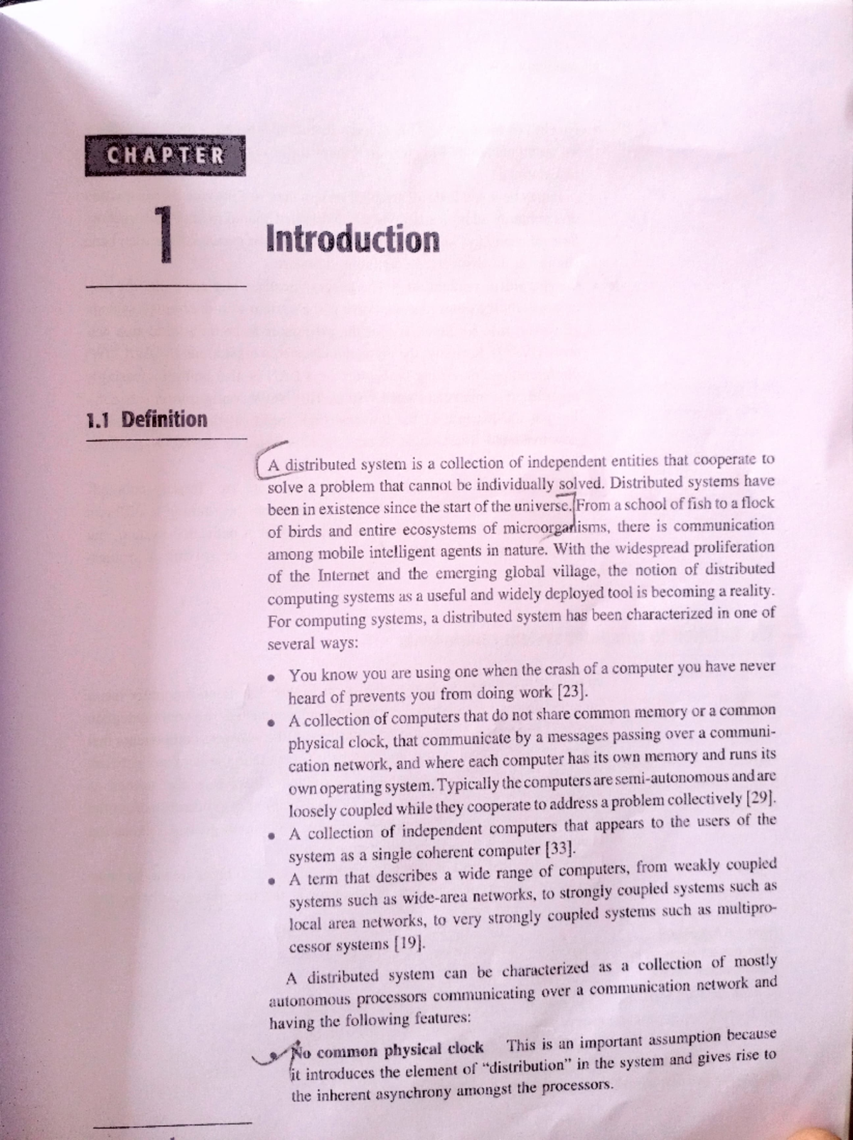 Distributed computing 1 - CHAPTER - 1 Introduction 1 Definition A ...