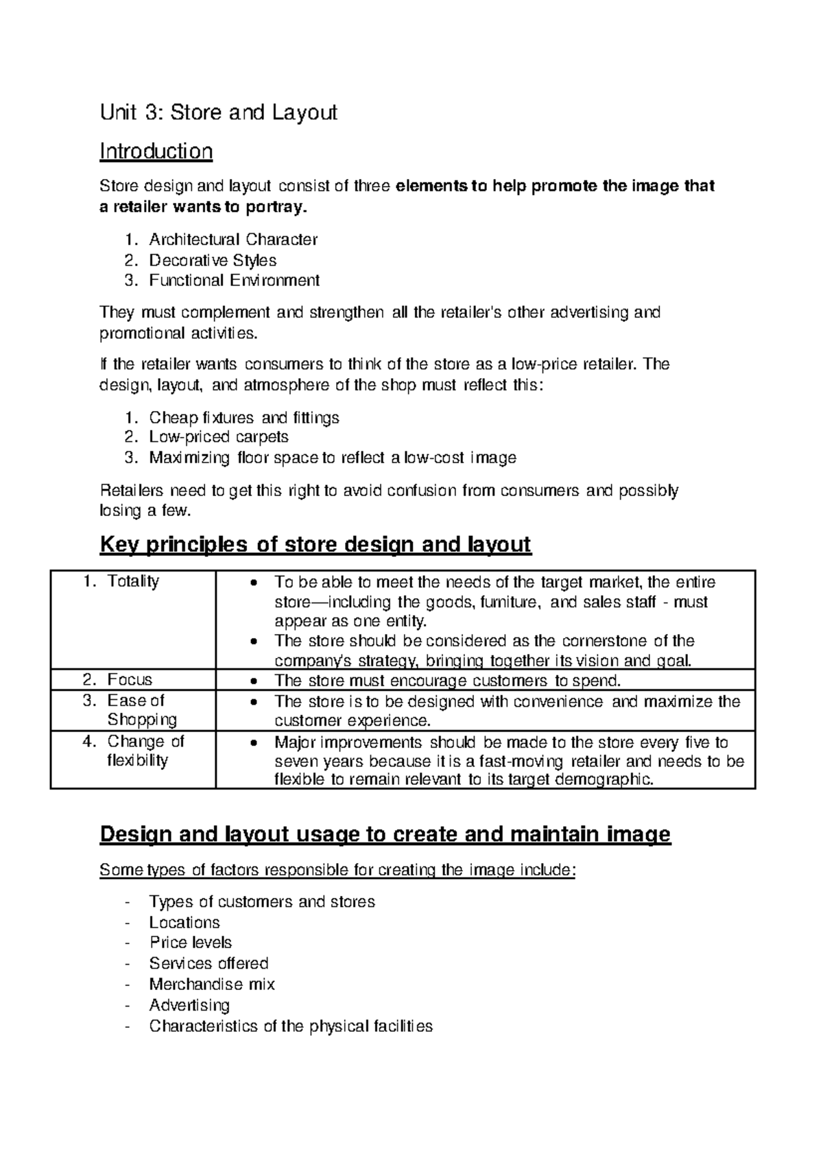 Retail Planning - ADM1002 Unit 3: Store Design & Layout Insights - Studocu