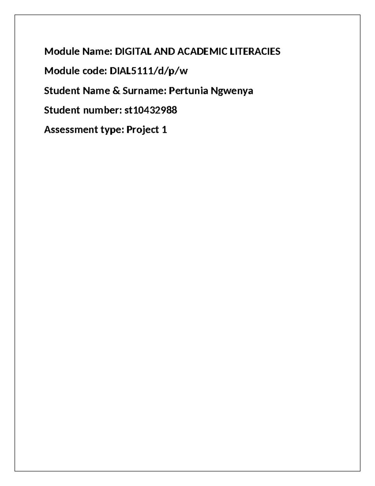 DIGITAL AND ACADEMIC LITERACIES: Project 1 Analysis on Pass Marks - Studocu