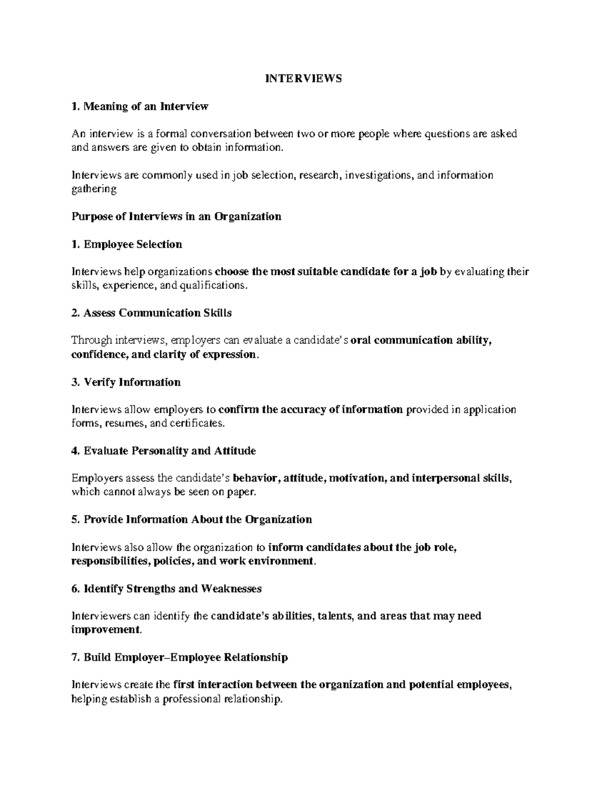 Interview Notes: Understanding Types, Skills, and Best Practices - Studocu
