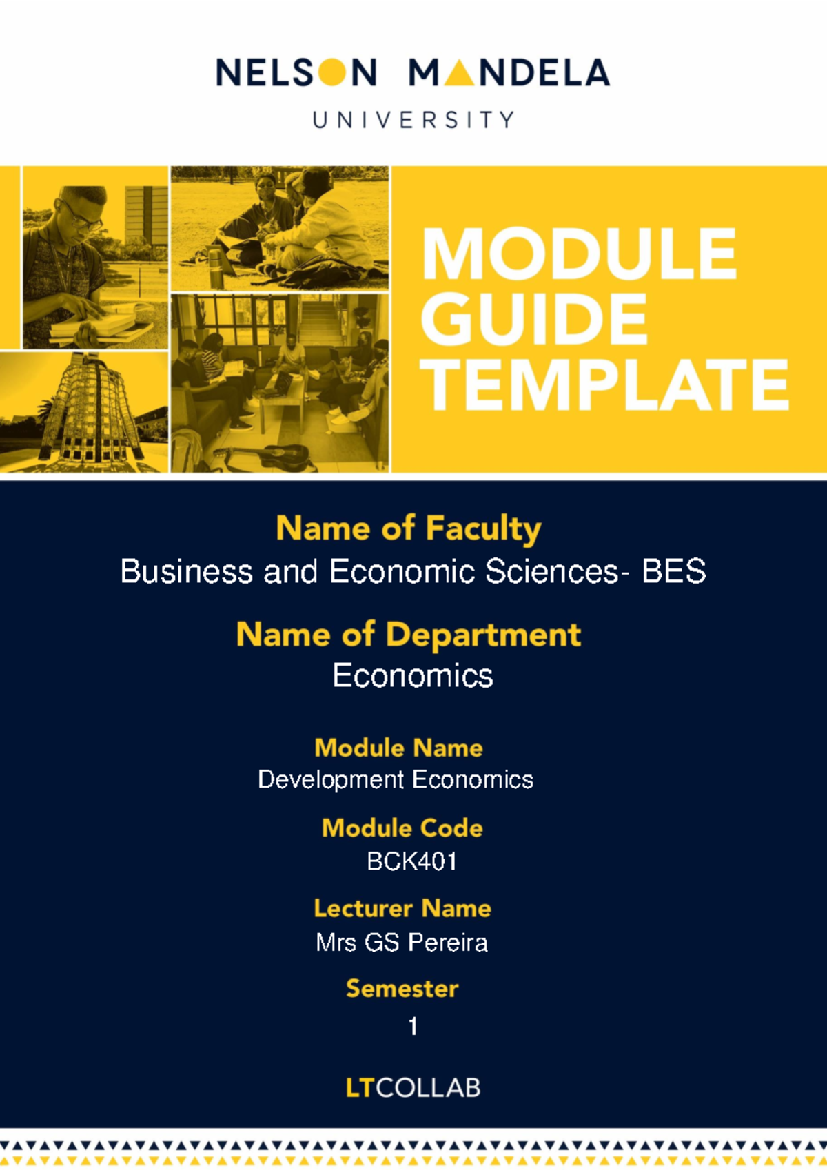 BCK401 - Development Economics Learner Guide for 2024 - Studocu