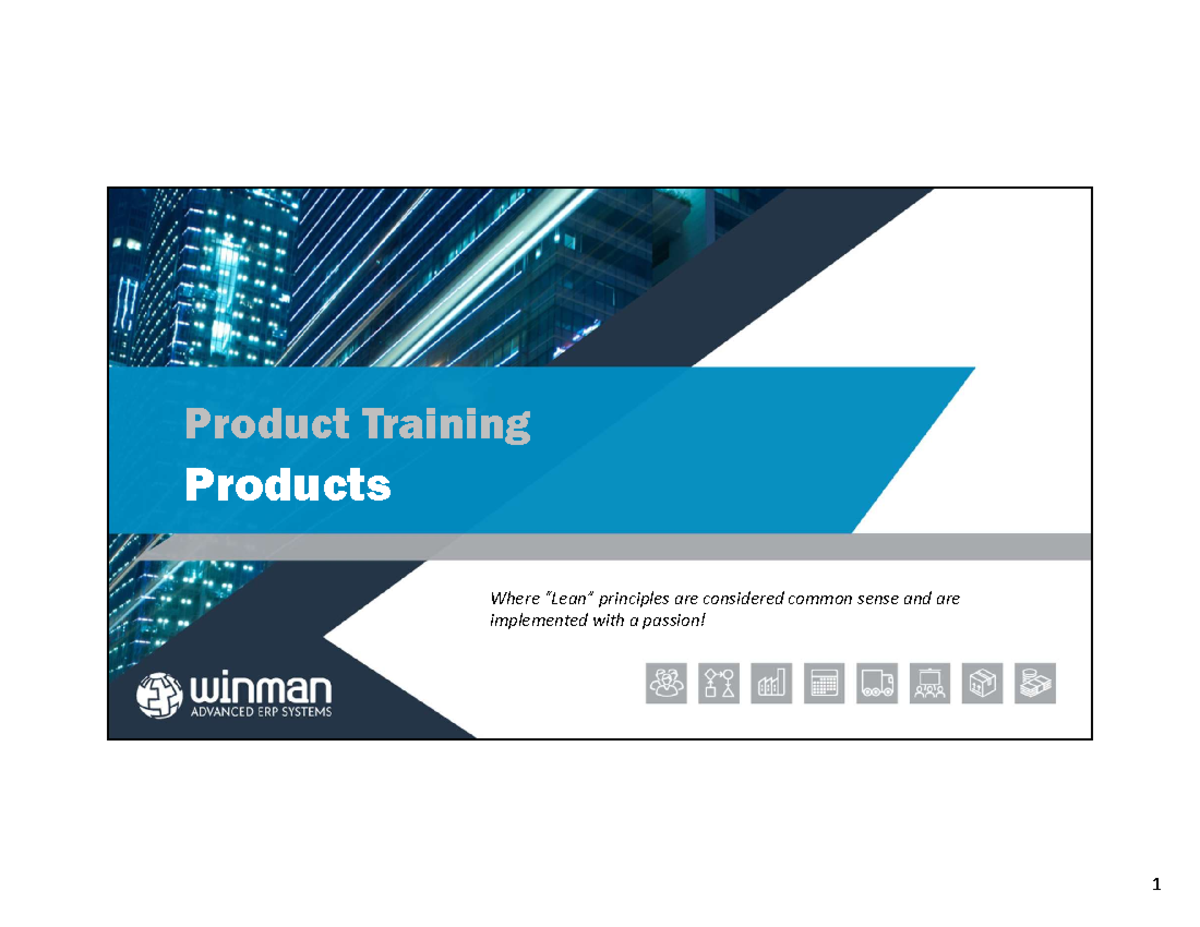 Product Training: Inventory Management Principles and Practices (WIN ...