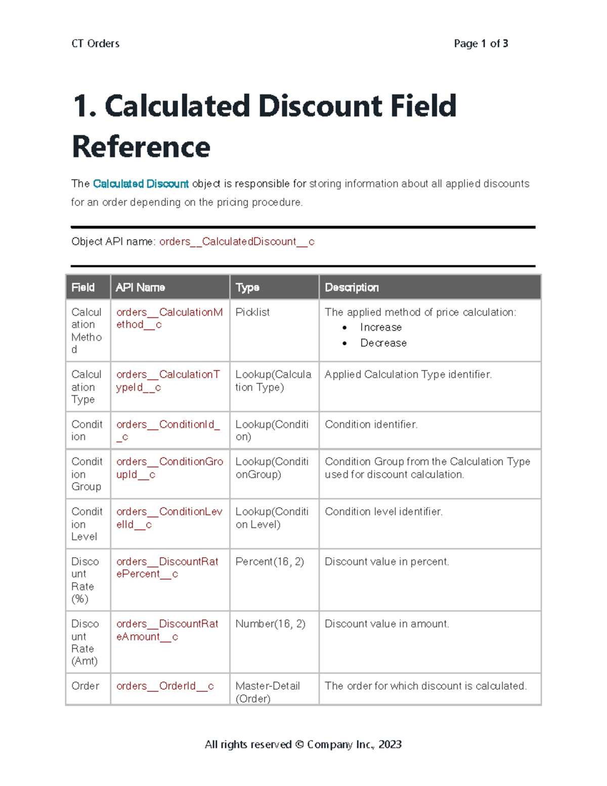 CT Orders: Calculated Discount Field Reference Guide - Studocu