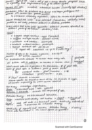 Cheatsheet FOR Neuro 301 EXAM 2 - What do we mean by “labeled lines ...