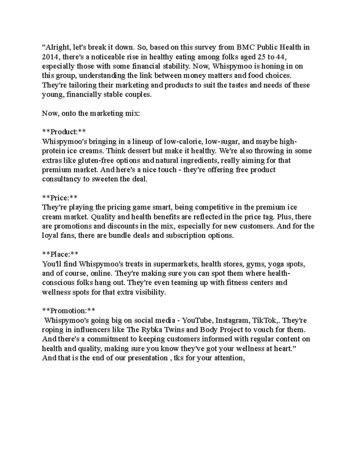 Script mkt - Summary fundamental of marketing - 
