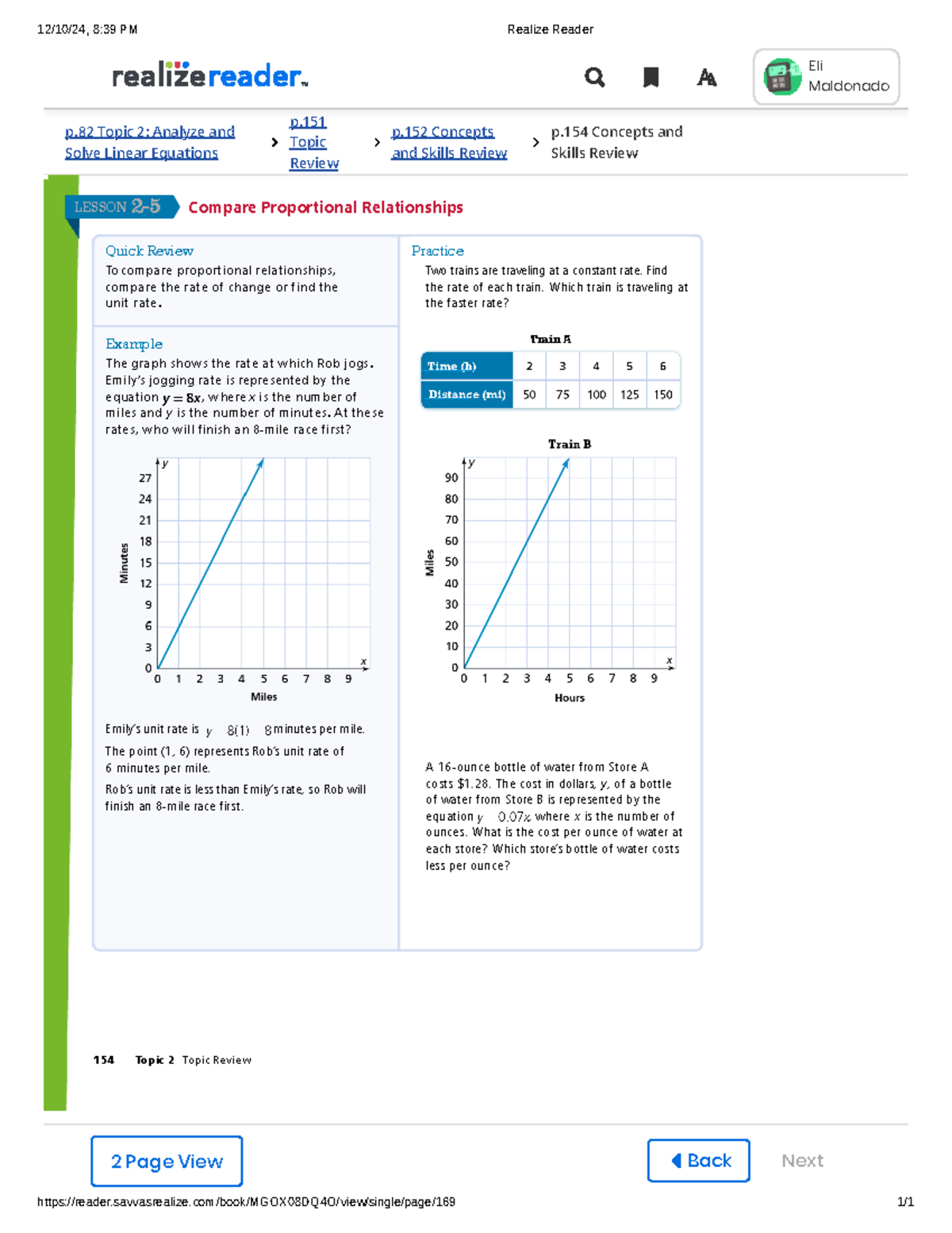 Math 101 - Lesson 2-5: Comparing Proportional Relationships - Studocu