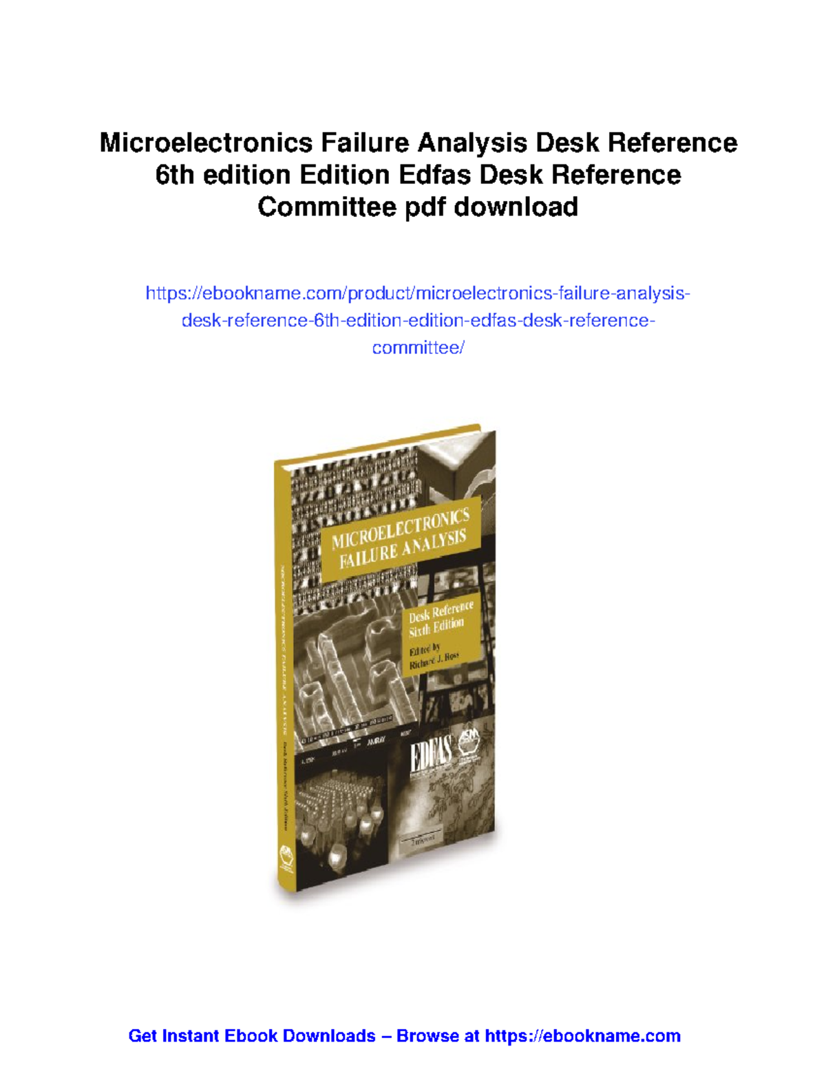 Microelectronics Failure Analysis Desk Reference 6th Edition PDF ...