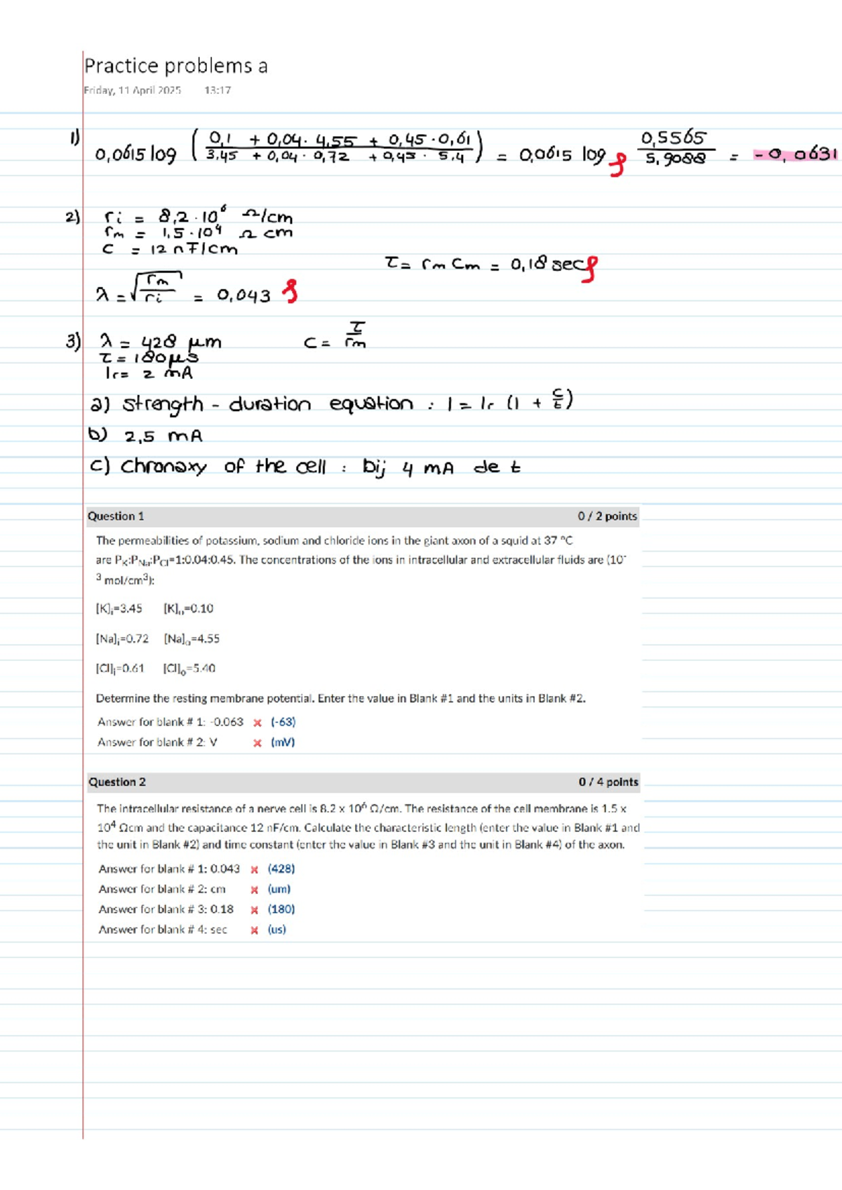 Practice Problems for Course Review and Exam Prep (Course Code: P2 ...