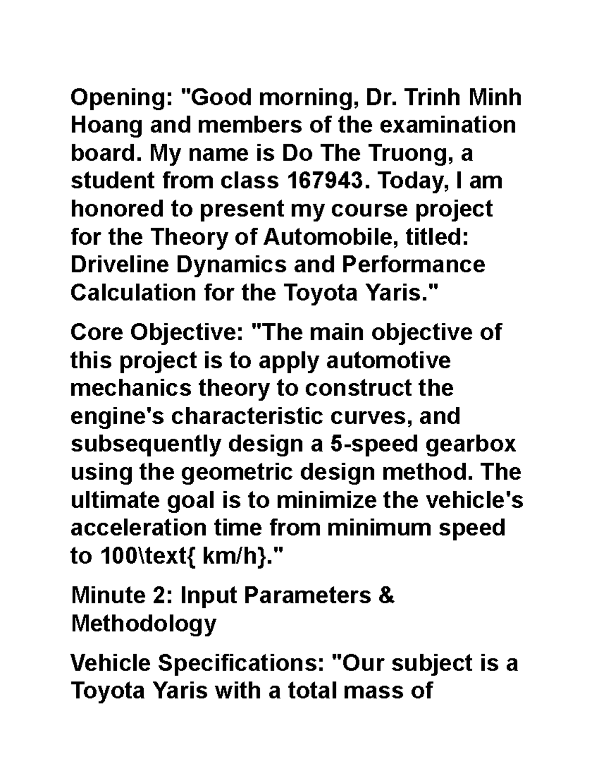 Theory of Automobile Project: Driveline Dynamics & Gearbox Design - Studocu
