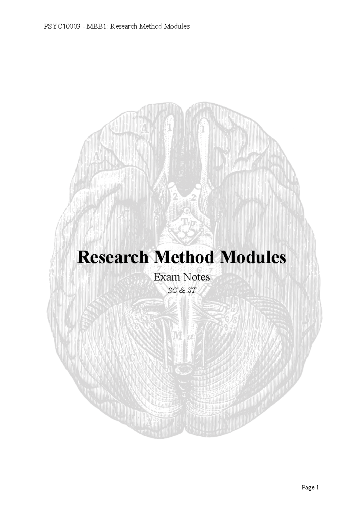 PSYC10003 Final Exam Notes on Research Method Modules - Studocu
