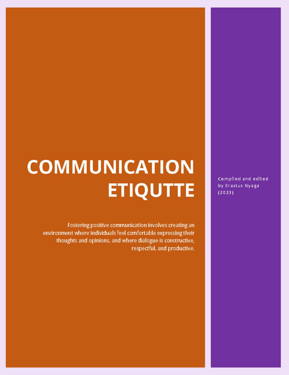 Communication Etiquette: Guidelines for Effective Interaction - Studocu