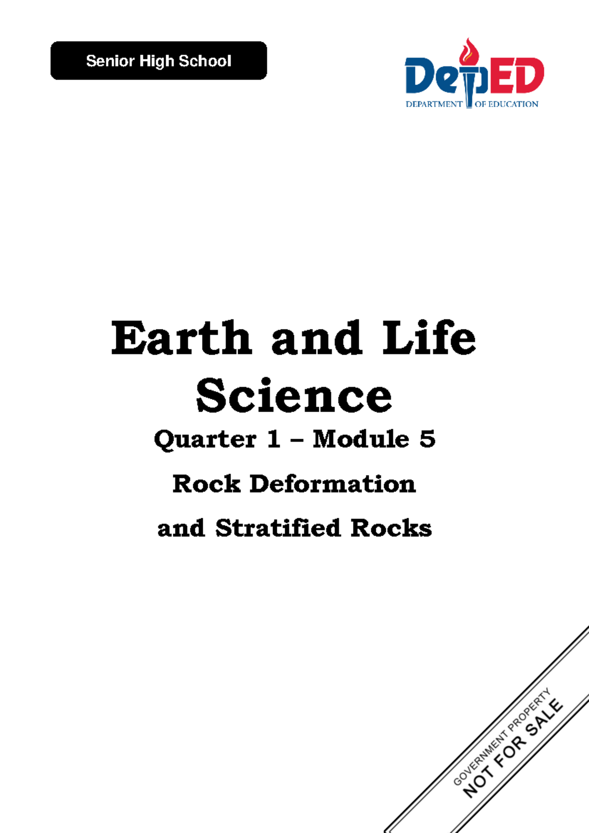 Q1 Earth and Life Science: Rock Deformation & Stratified Rocks - Studocu