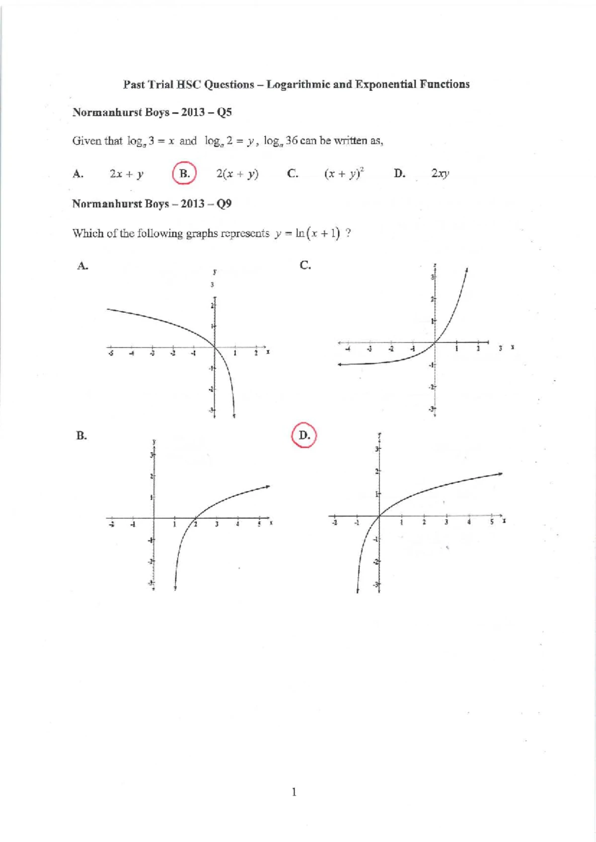 Past Trial HSC Questions - Probability including new syllabus content ...
