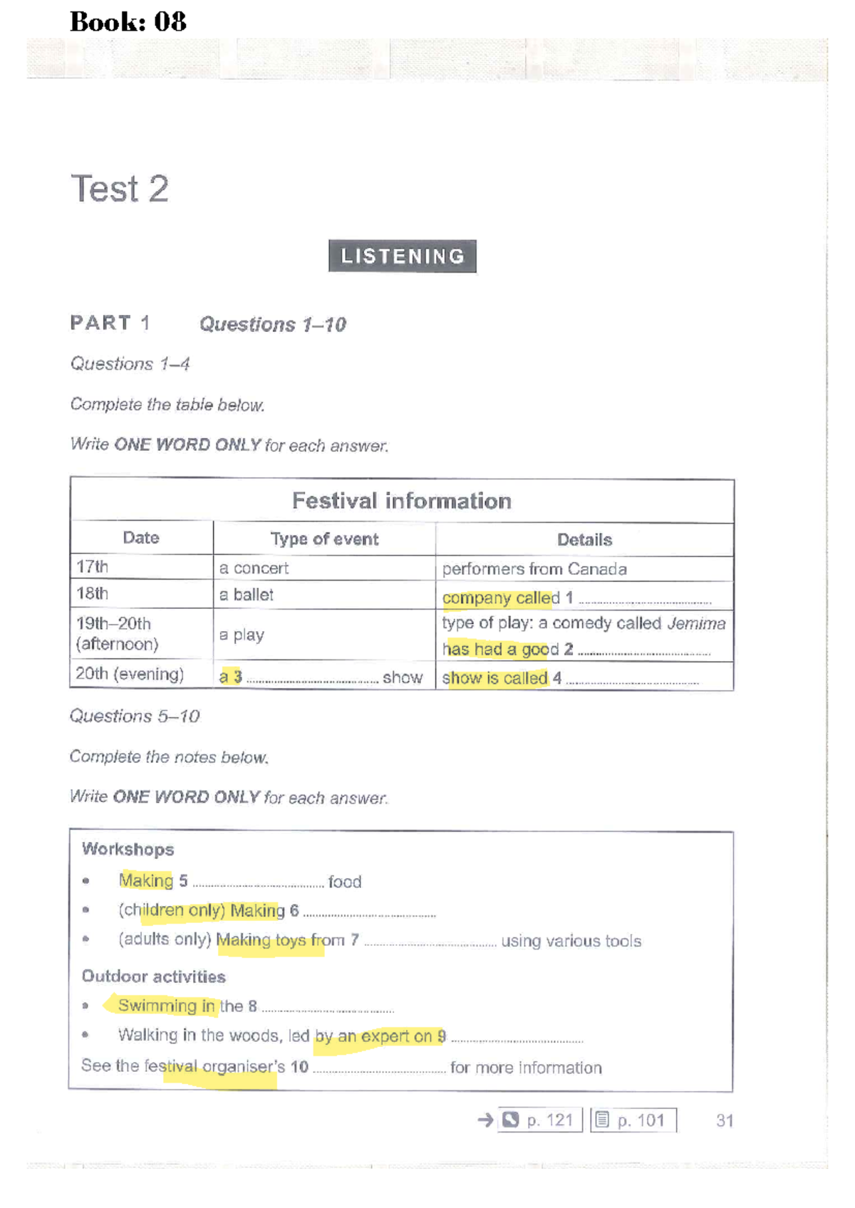 IELTS Listening Practice Question - 00 Test 2 LISTENING PART 1 ...