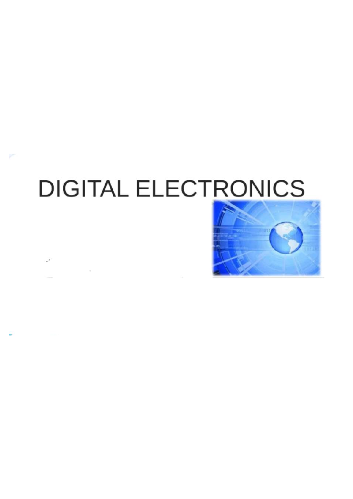 DIGITAL ELECTRONICS 4: Introduction to Boolean Algebra and Logic Gates ...