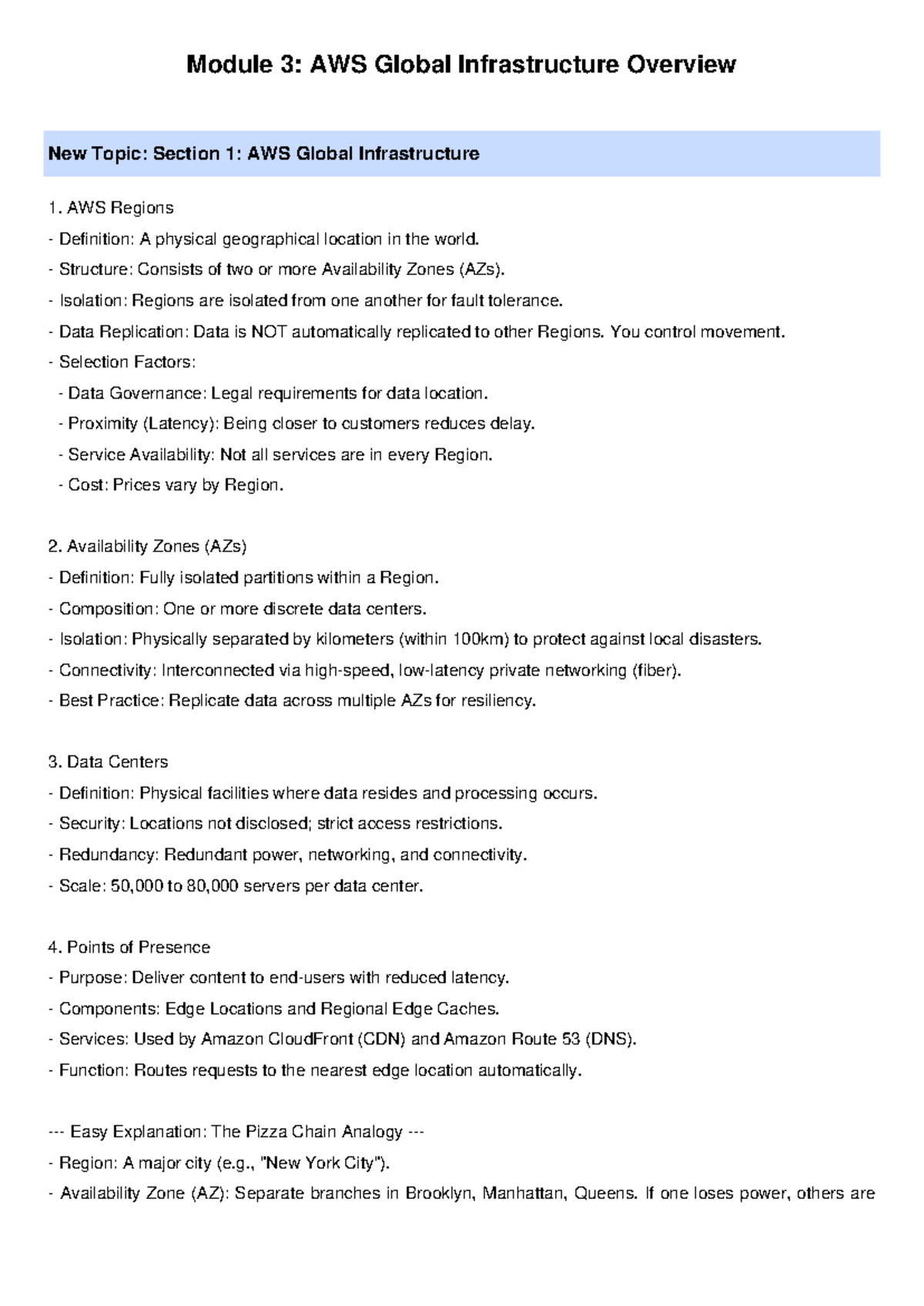 Module 3: AWS Global Infrastructure Overview - CSDC Notes - Studocu