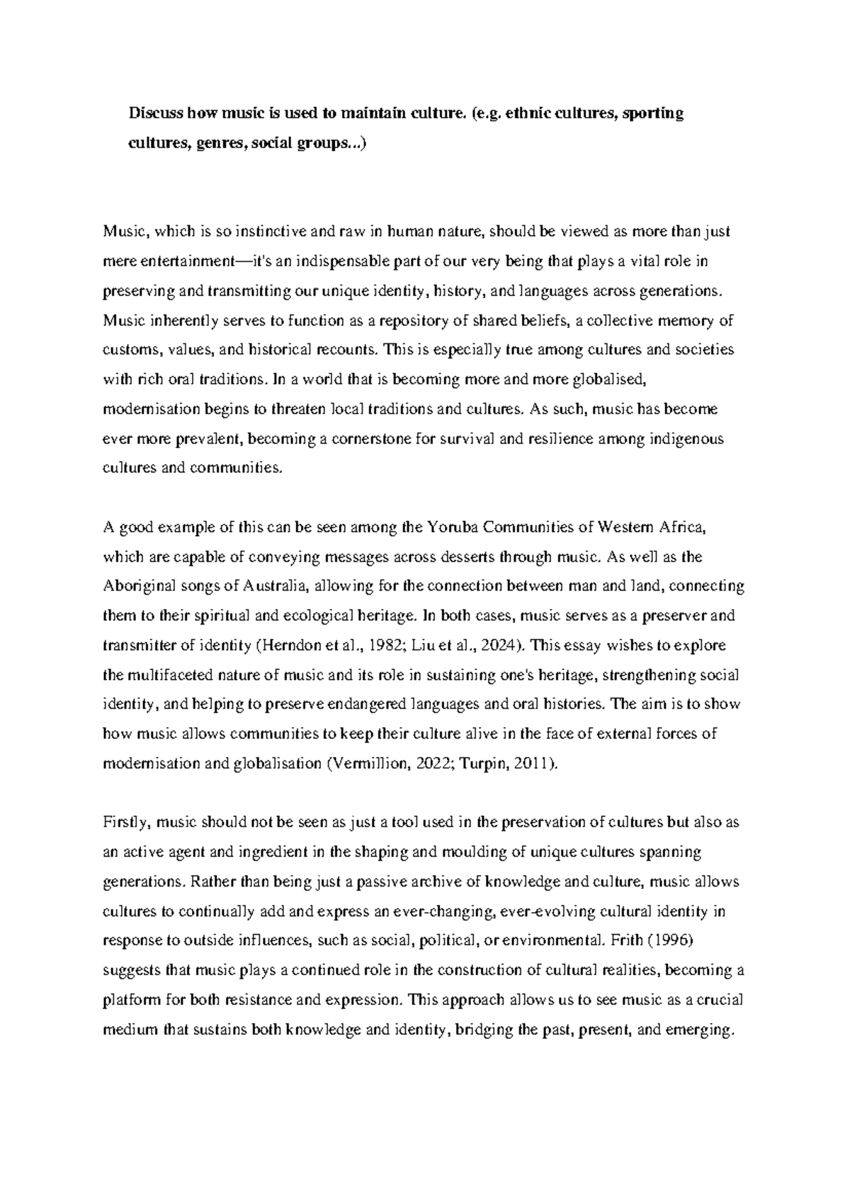 MMW A2 Final: The Role of Music in Cultural Preservation and Identity ...