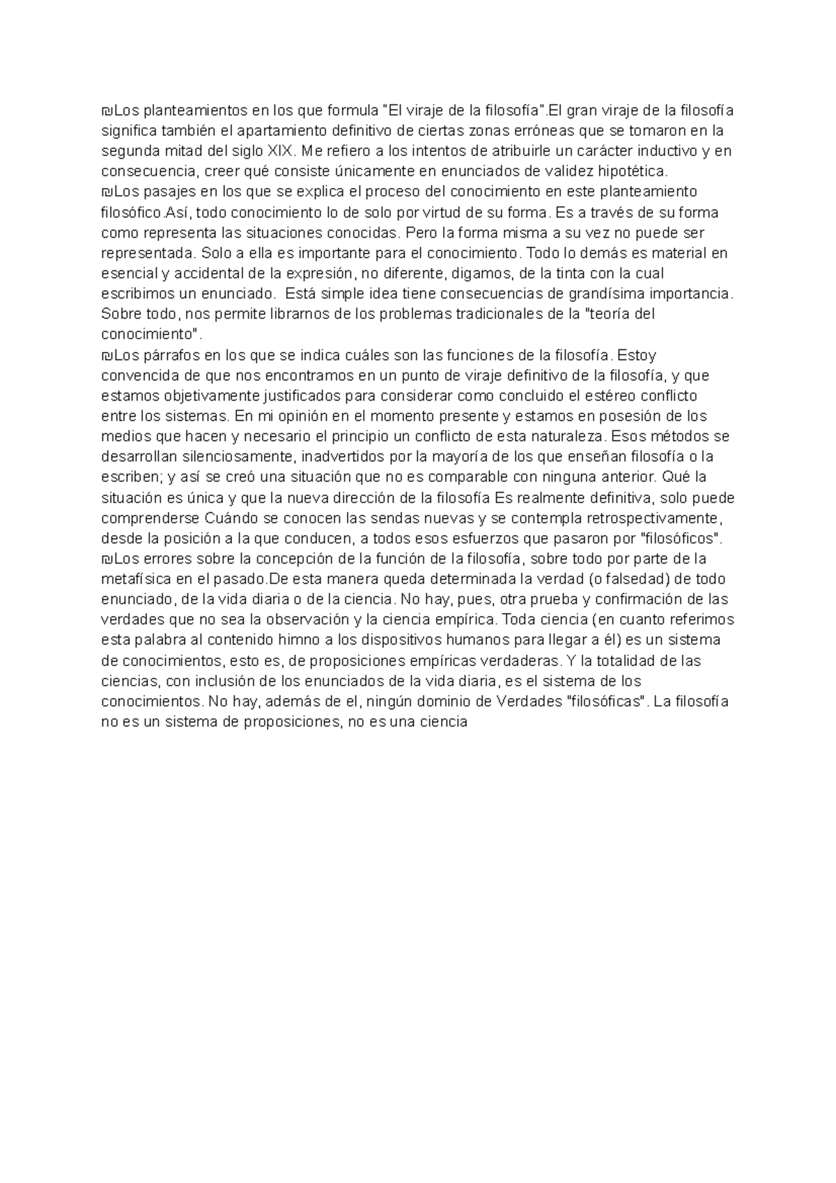 ev 4 filo el viraje de la filosofia - Introducción a la Filosofía - Studocu