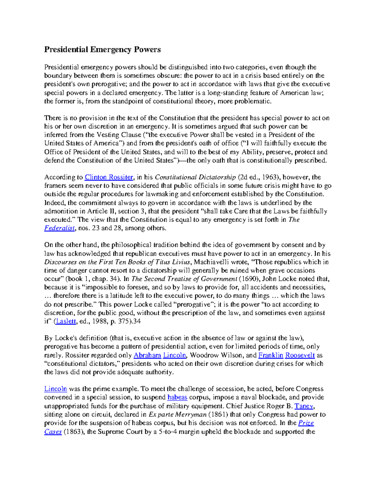 National Emergency Powers: Legislative History & Current Framework (GOV ...