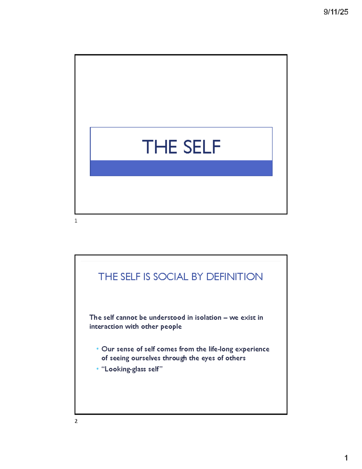 Understanding the Self: Concepts and Social Comparisons (PSY101) - Studocu