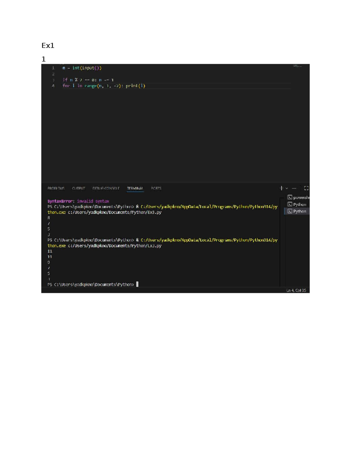 Ex14-10-25: Python Syntax Debugging and Output Analysis - Studocu