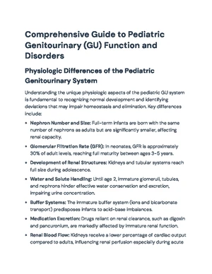 Comprehensive Guide to Pediatric Hematology (PEDS 101): Disorders ...