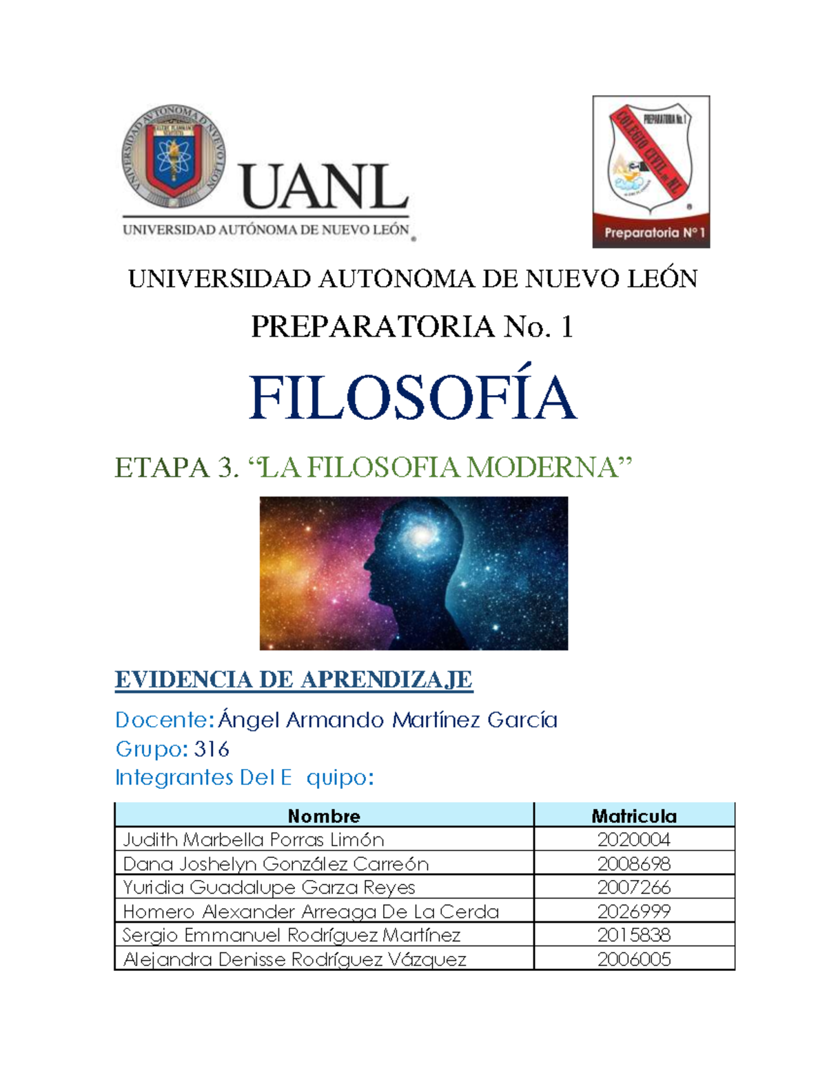 Equipo 3 EV3 Filosofía - UNIVERSIDAD AUTONOMA DE NUEVO LEÓN ...
