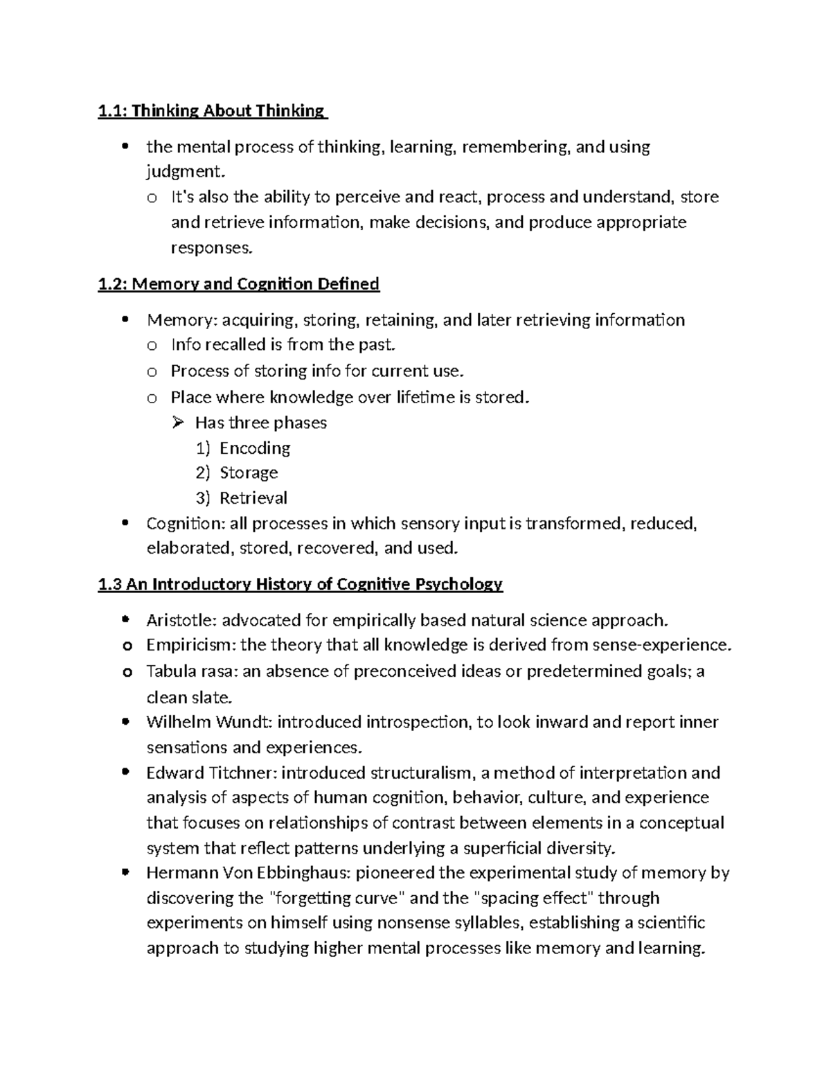 Cognitive Psychology (PSY101): Memory, Learning & Information ...