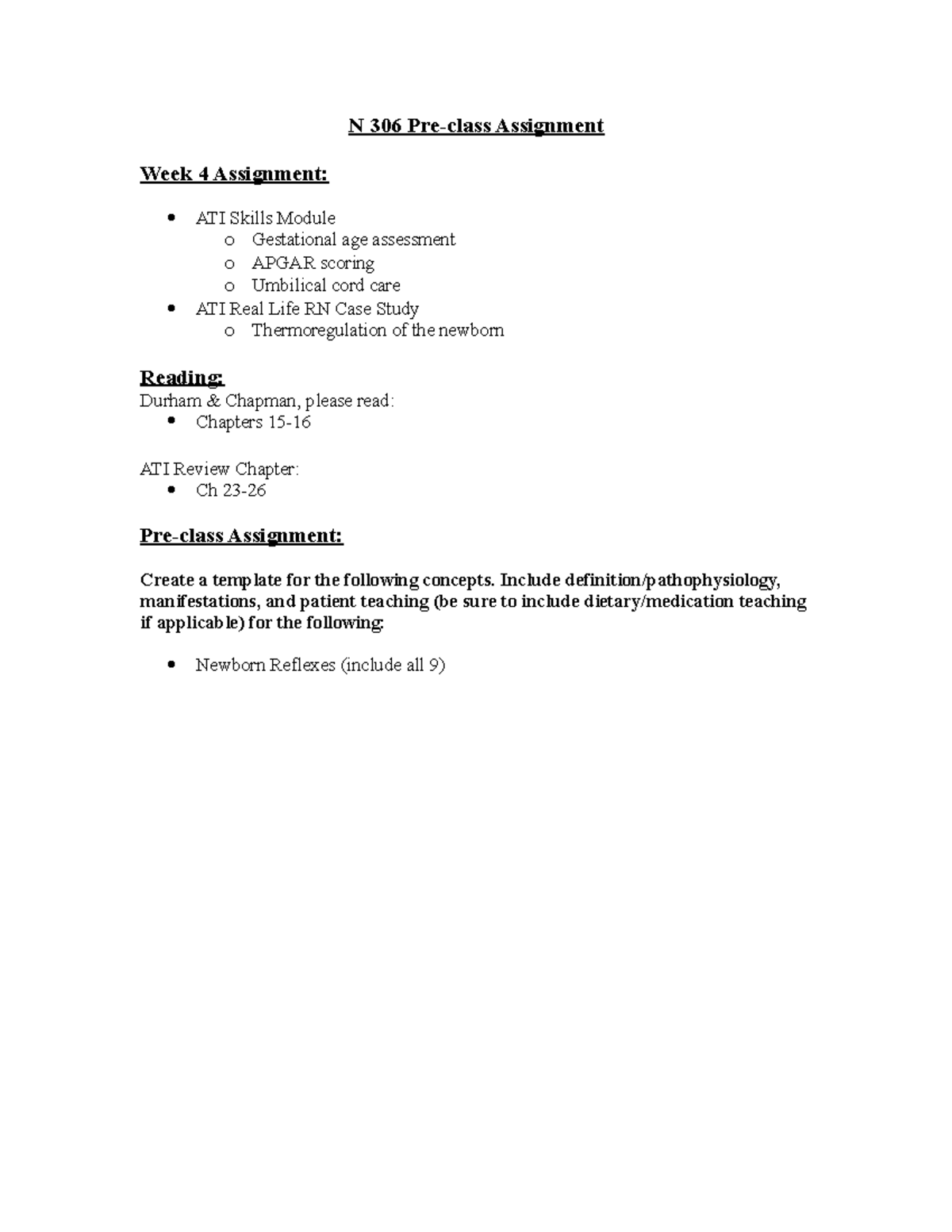 Week 4 PCA - PCA - N 306 Pre-class Assignment Week 4 Assignment: ATI ...