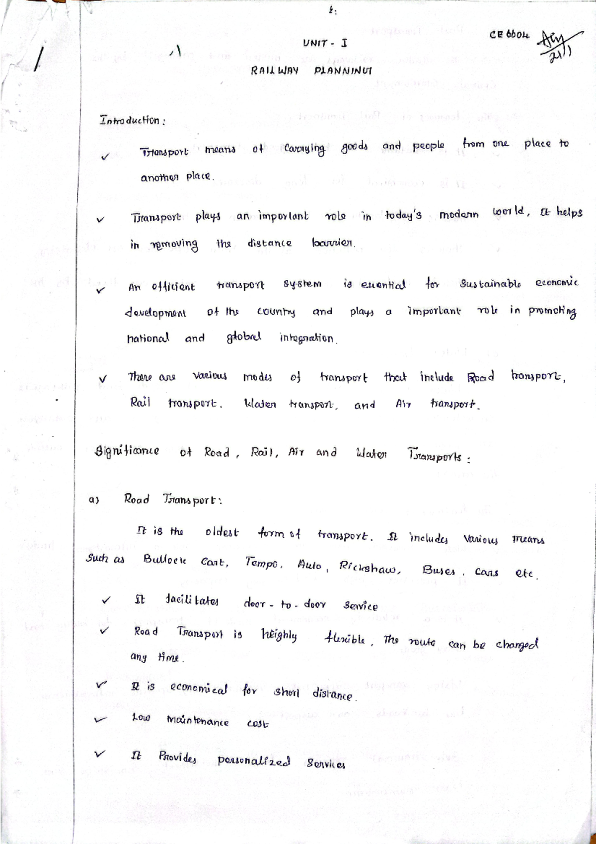 CE 8702 - Notes - Civil Engineering - Studocu