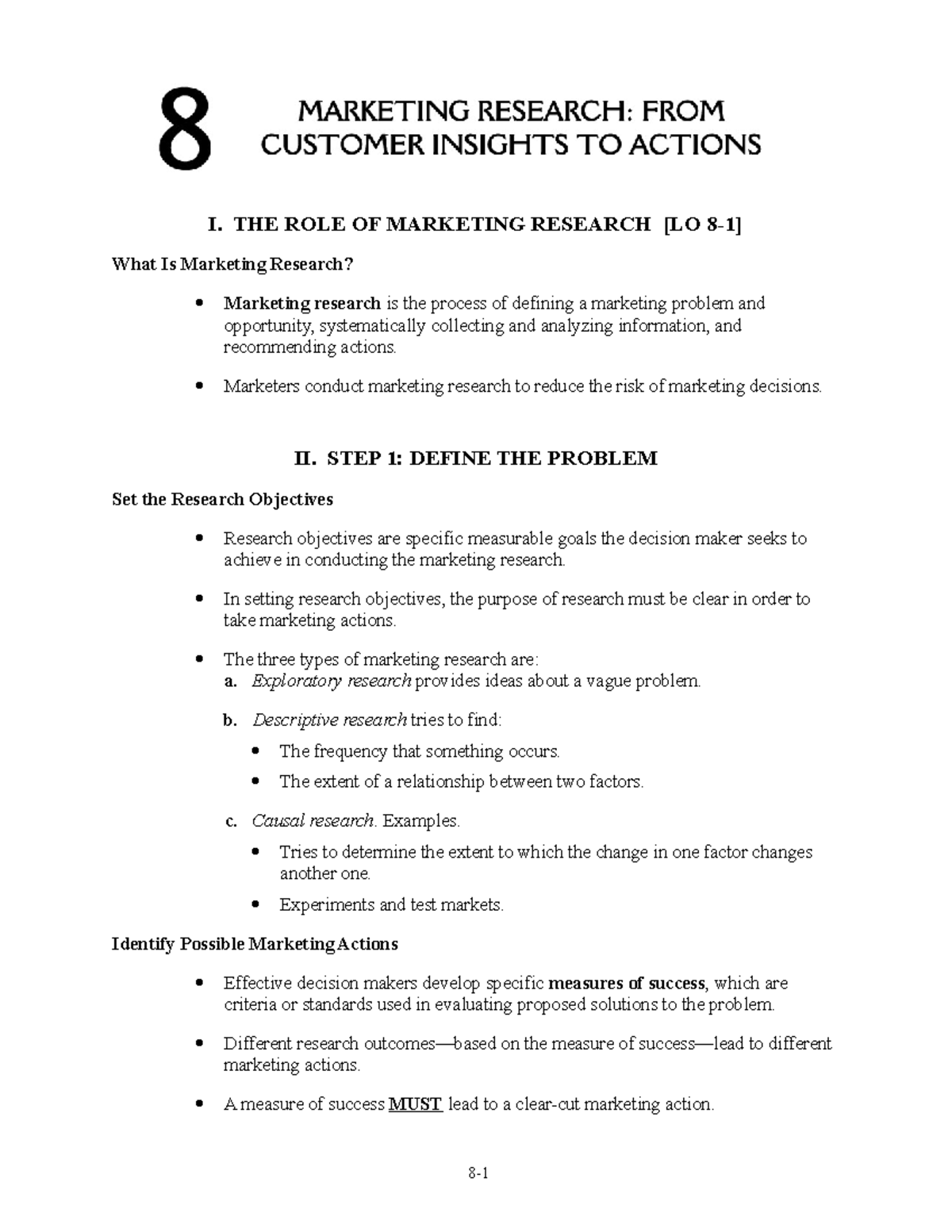 Marketing Research Concepts & Strategies: Chapter 8 Study Guide 2021-22 ...