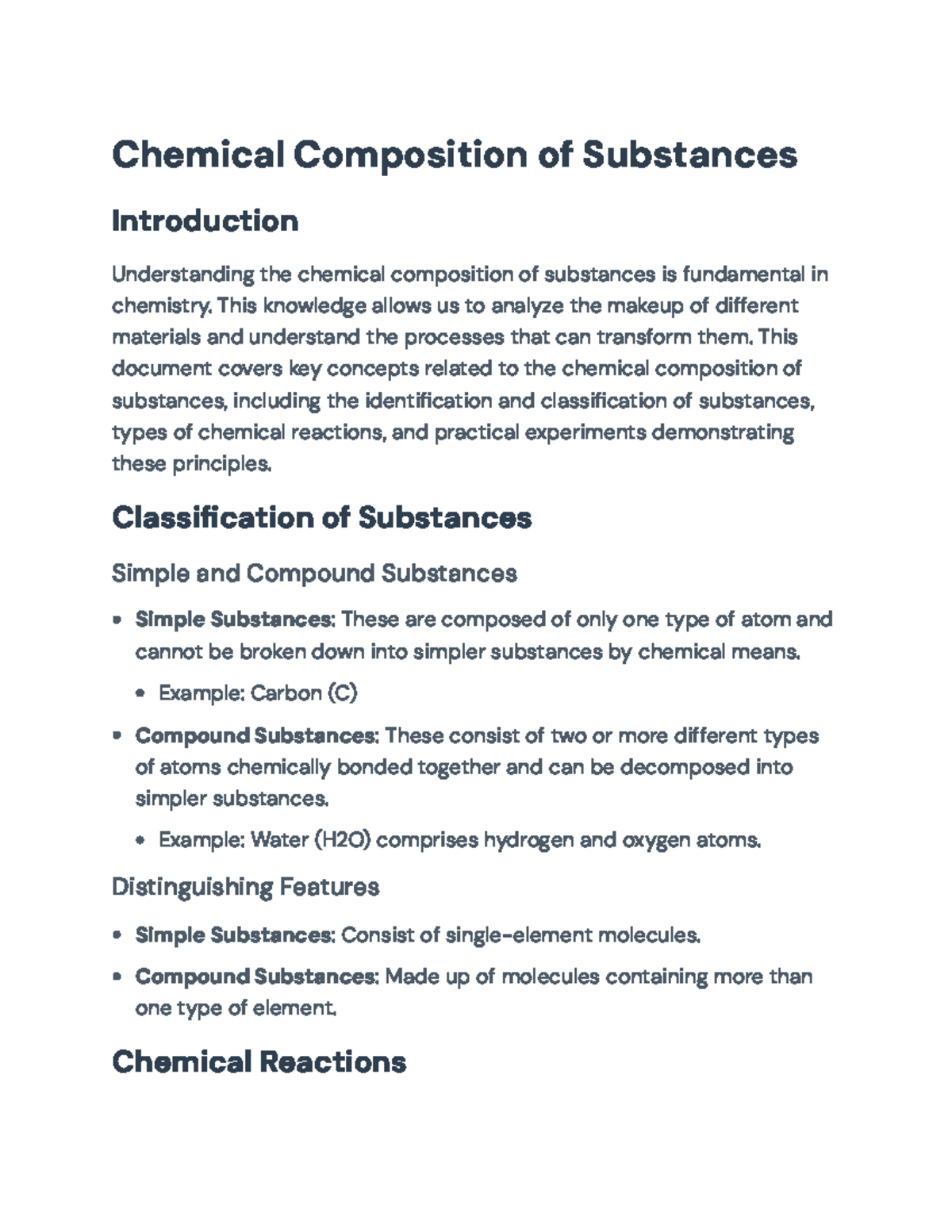 Understanding Chemical Composition: Simple & Compound Substances ...