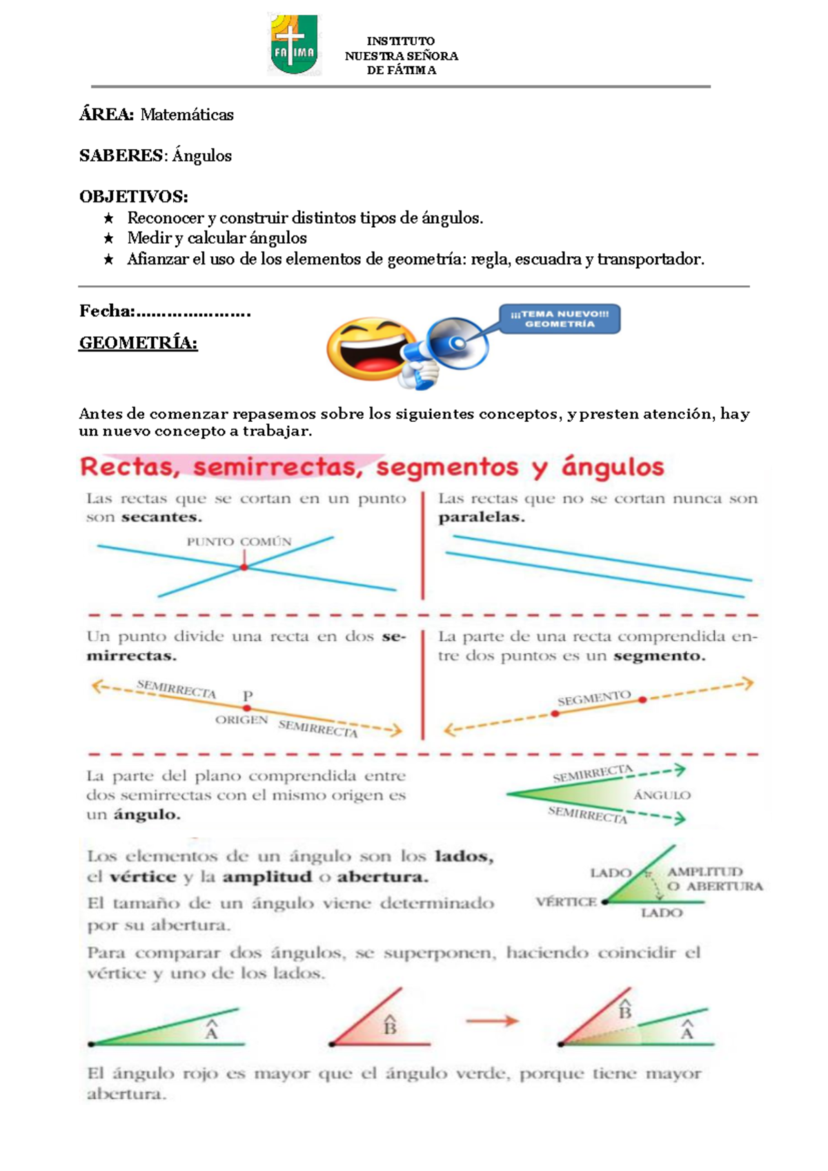 Geometría 2: Tipos y Medición de Ángulos en Matemáticas - Studocu