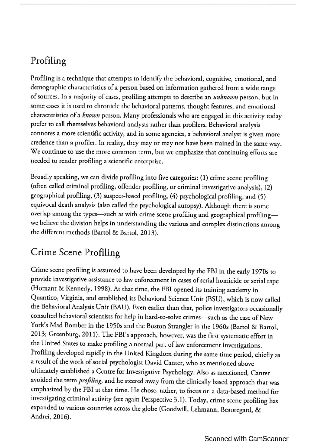 Profiling in Forensic Psychology: Techniques and Limitations - Studocu