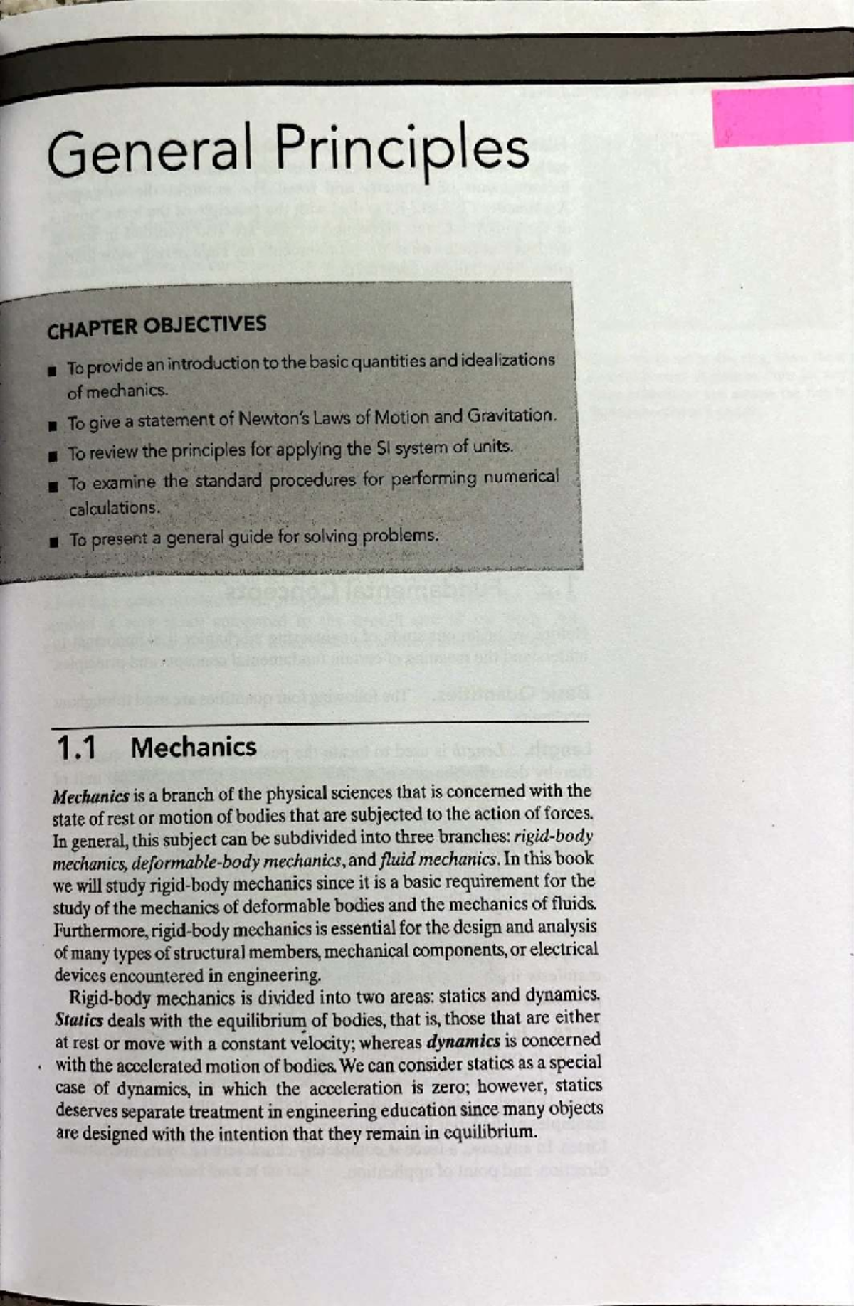 Title: General Principles of Mechanics - Course XYZ 101 Overview - Studocu