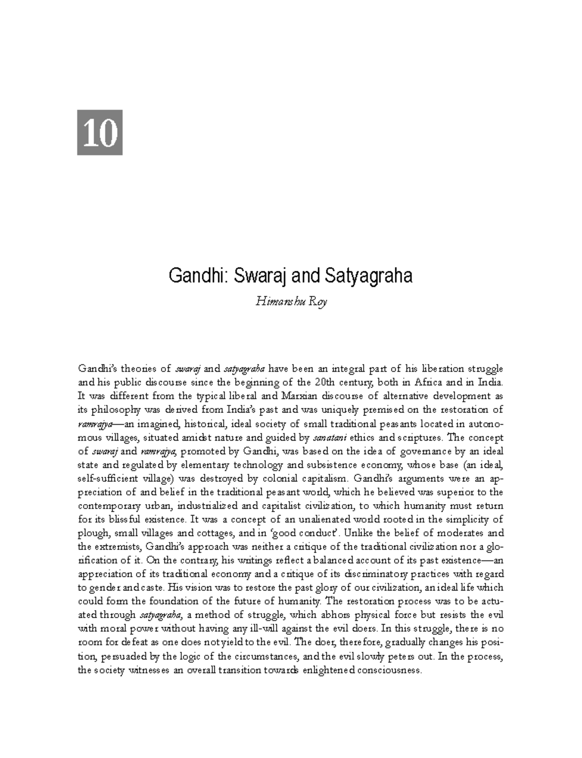 Gandhi's Philosophy of Swaraj and Satyagraha: A Comprehensive Study ...