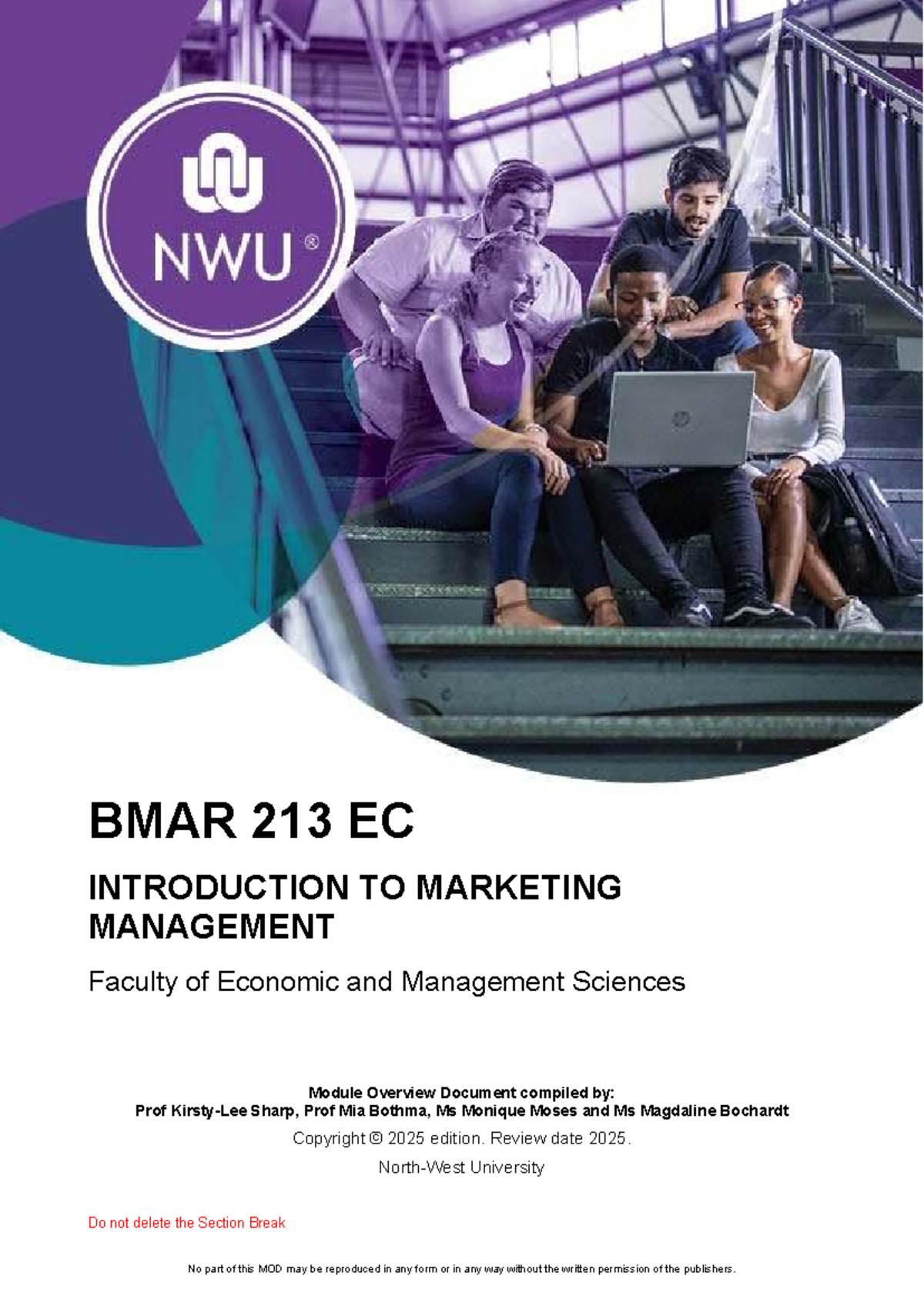 BMAR 213 EC Marketing Management Module Overview 2025 - Studocu