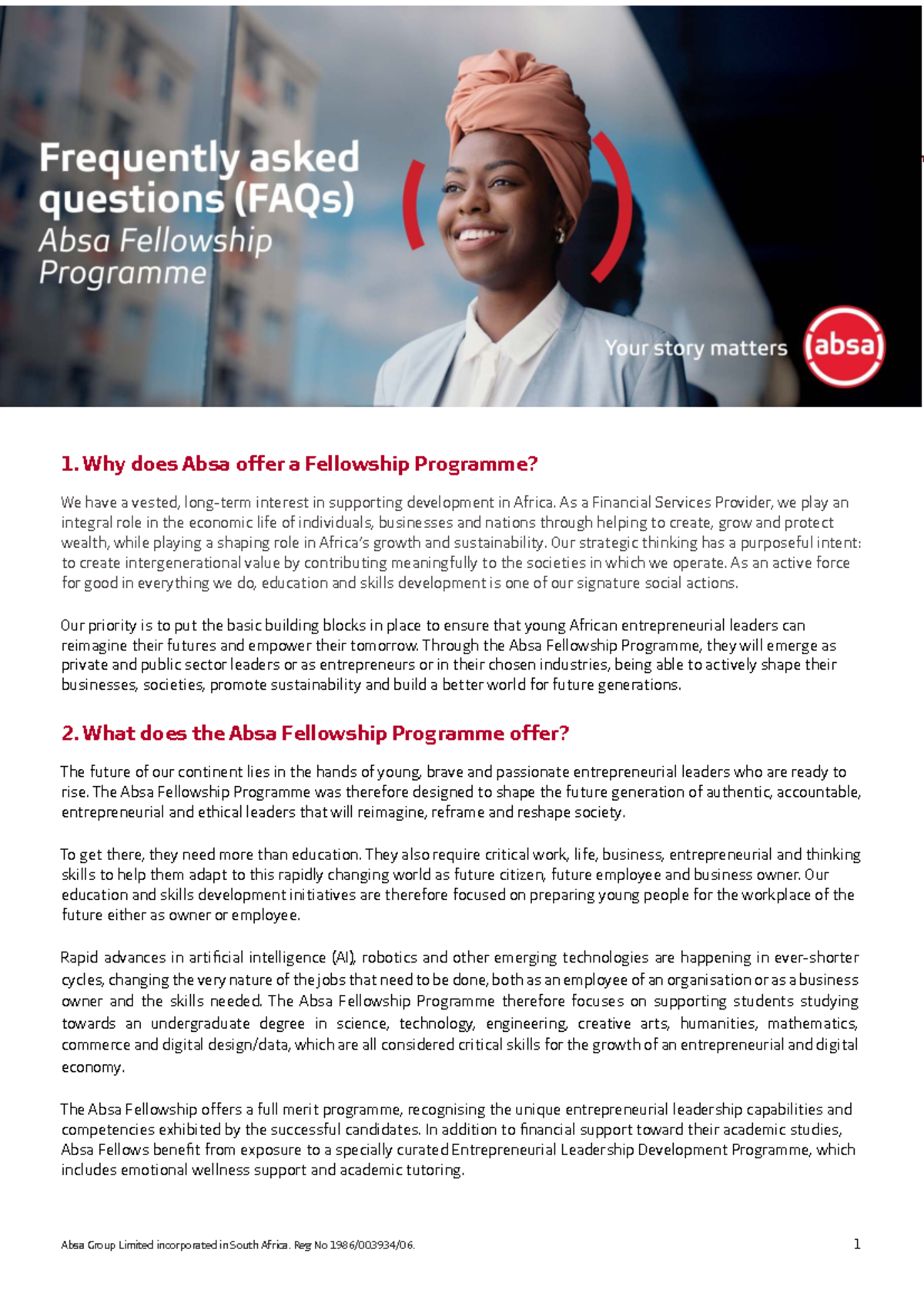 Absa Fellowship Programme FAQs 2025: Key Information and Guidelines ...