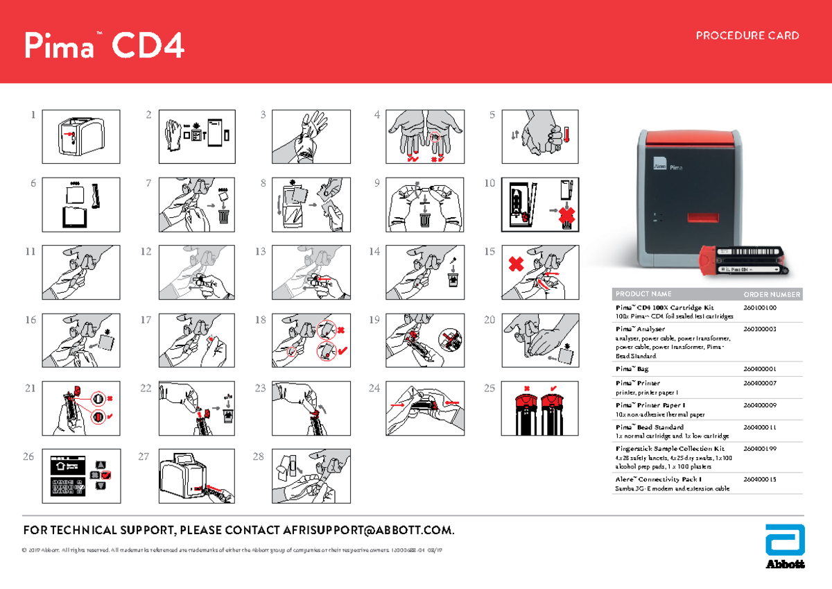 Pima™ CD4 Procedure Card v04 - 12000 688 EN SA - Studocu