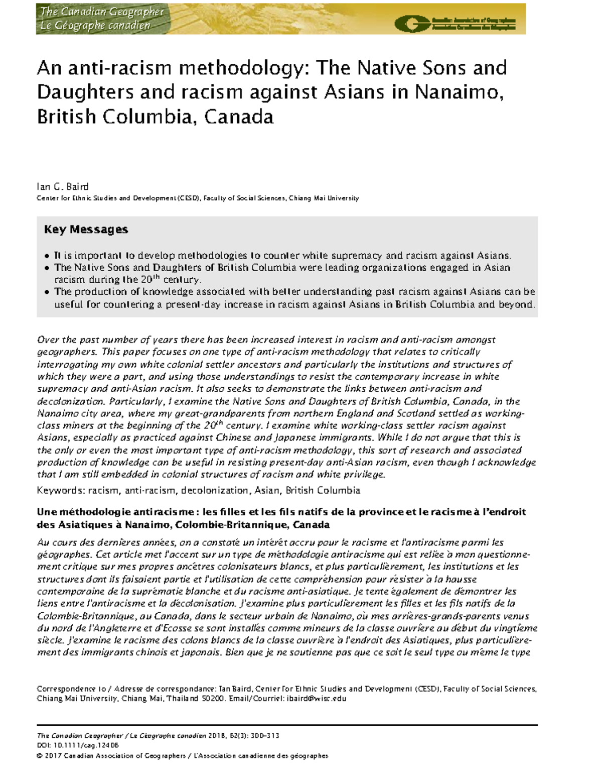 Baird - An Anti-Racism Methodology: Examining Asian Racism in Nanaimo ...