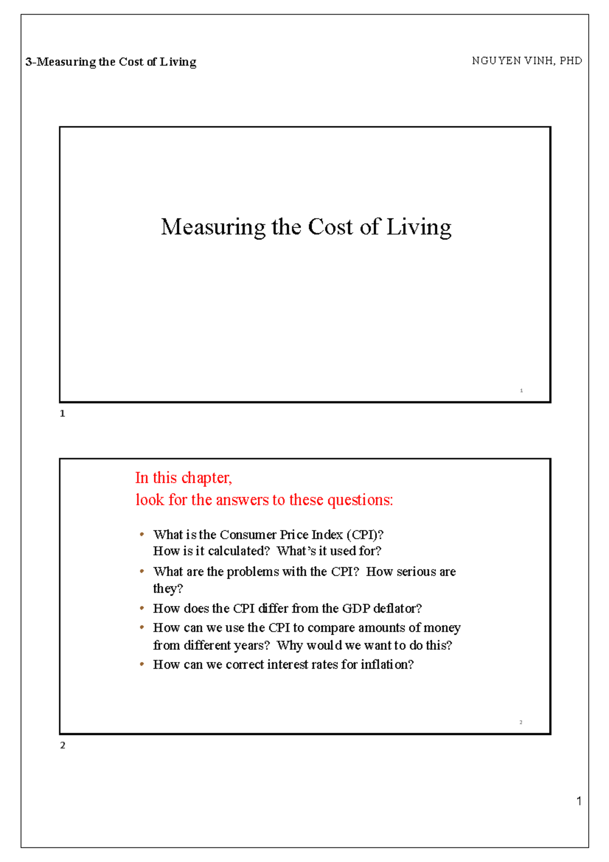 Measuring the Cost of Living: Insights from CPI Analysis (3) - Studocu
