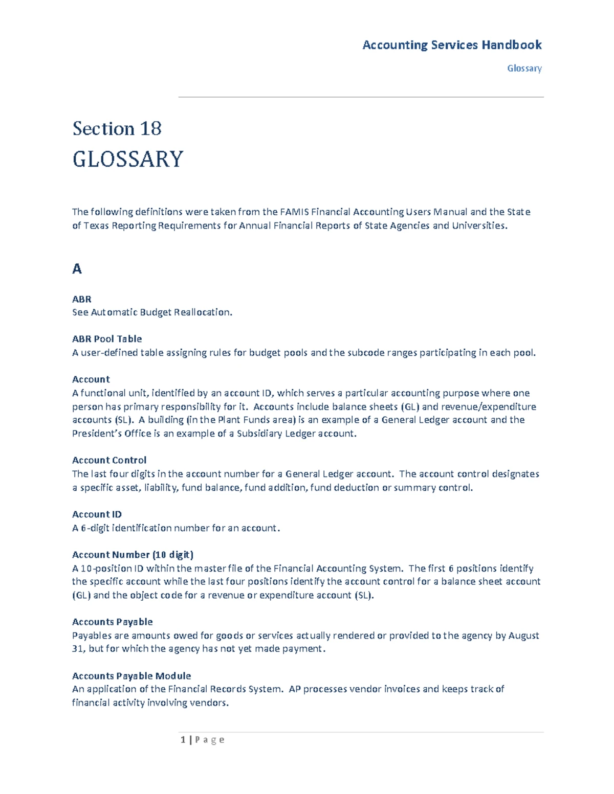 Common accounting terminology glossary for students (ACC 101) - Studocu